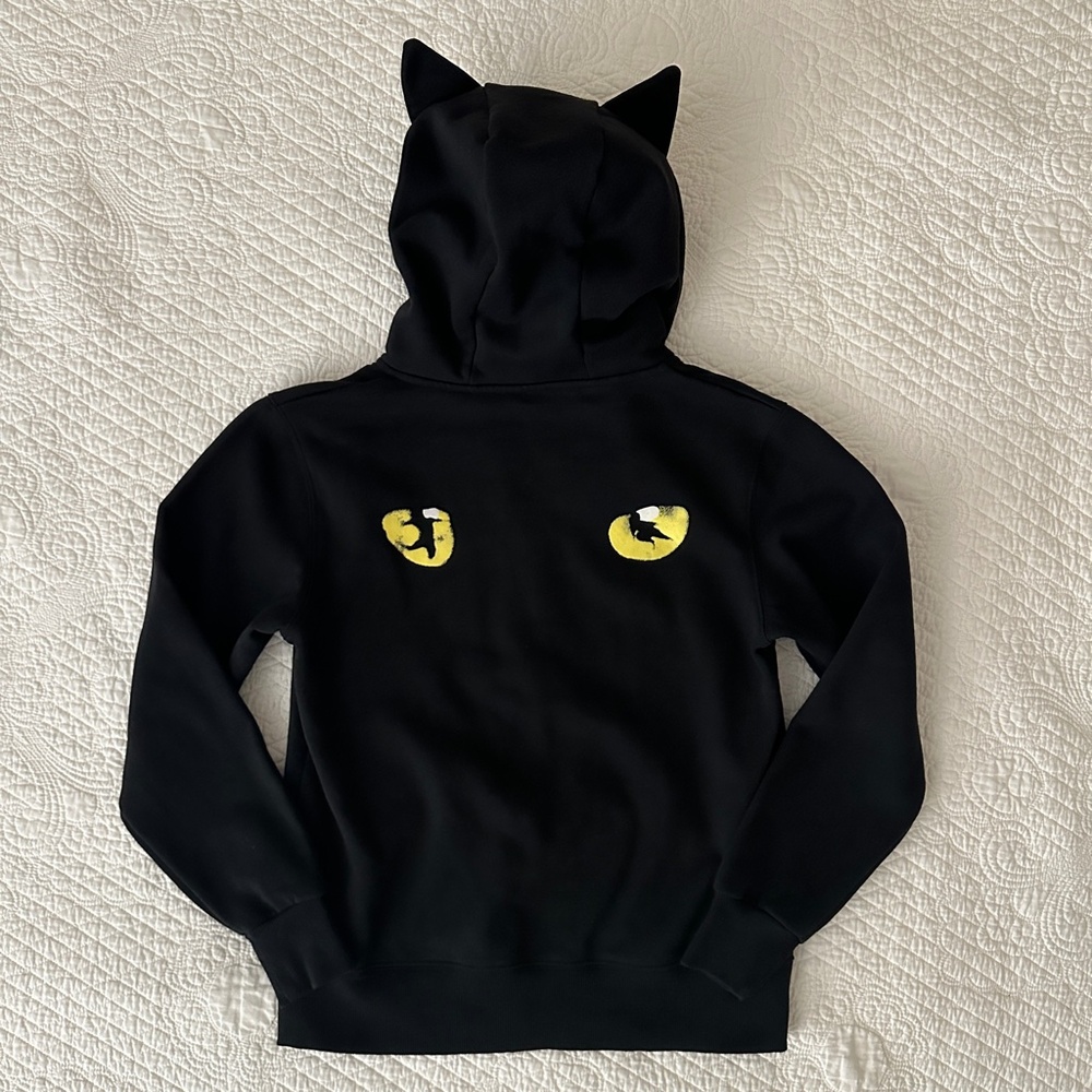 Vintage Cats the Musical Broadway Full Zip Up Hoodie Sweatshirt Small